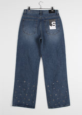 EYELET DENIM PANTS