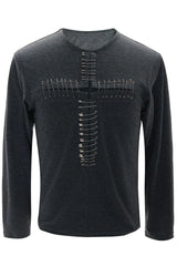 Cross Pin Henley Shirt