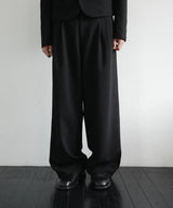 [DOJINOI] POT WIDE SLACKS BLACK