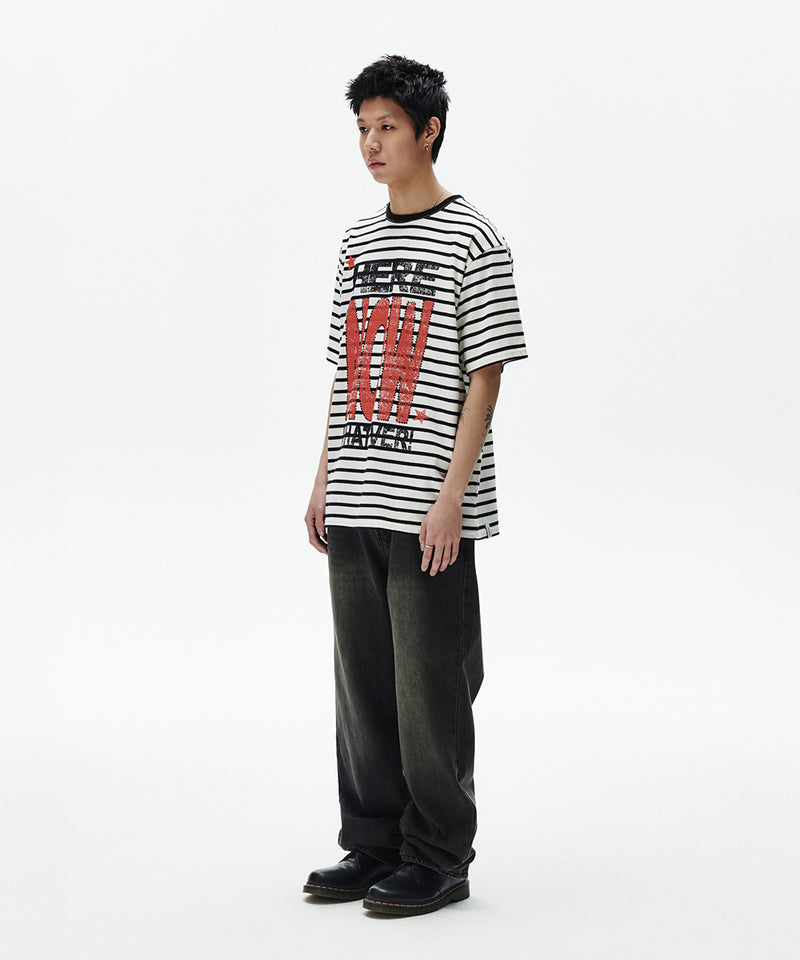 HERE NOW ストライプTシャツ