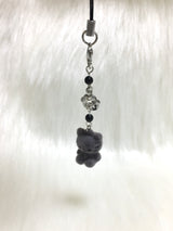 Gray kitty keyring
