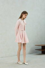LANI TWEED CARDIGAN / PINK