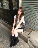 Eyelet belted shorts