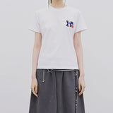 DOT HOLY LOGO SLIM FIT SHORT SLEEVE TEE_WHITE&NAVY