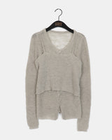 Swear sleeveless bustier knit cardigan set