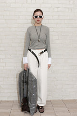 NEW CUFFS TOP_MELANGE GRAY