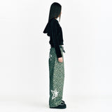 Stars Camouflage Cotton Pants Khaki