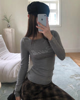 [ORIGINAL] Double-Up Boat Neck Long-Sleeve T-Shirt