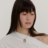 Devil heart PEARL necklace