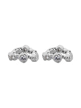 NO.558 [SILVER] HEART CUBIC SPRING EARCUFF