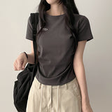 Olling ロゴサイドシャーリングスリムフィット半袖Tシャツ