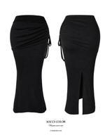Vanessa Shirring Maxi Skirt (4color)