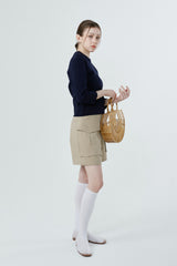 BIG POCKET 4-LENGTH PANTS_SAND BEIGE