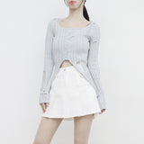 Swanne Damage Cardigan + Cropped Sleeveless Set
