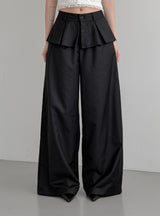 Ella Button Flare Skirt Pants