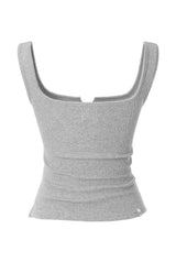 Basic rough tank top - gray