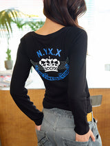 SCOOP NECK L/S BLACK