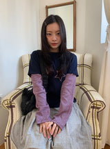 Baffon Stripe Star Layered Long Sleeve Tee