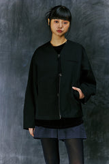 EARTH COTTON Y ZIP-UP JACKET (Black)