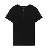 [LANARCH] Half Zip-Up Short Sleeve T-Shirt