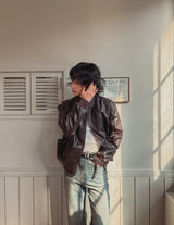 Ito Two Way Crack Leather Jacket