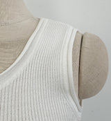 レヘルスクエアネックリブニットタンクトップ