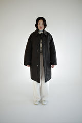 Oversized puffer coat, Dark brown