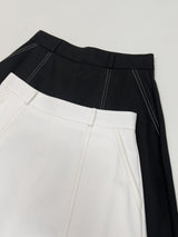ステッチコットンフレアロングスカート