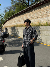 Autumn double check shirt