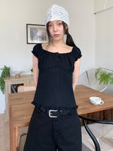 TEXTURE PUFF BLOUSE (3C)