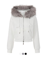 Medi Hybrid Fur Hoodie Zip-up