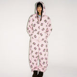 Twister Heart Bear Hoodie Zip-up - Pink