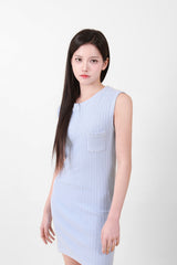 Simple Sleeveless Mini Onepiece Blue