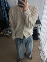 ASCLO String Crop V Cardigan (5color)