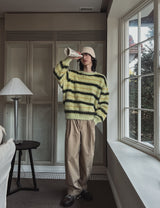 Leni Stripe Angora Knit