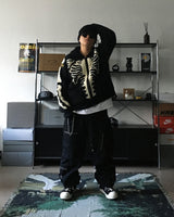 BT Skull Jagard Cowichan Knit Zip-Up (2C)