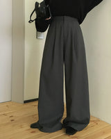Meld Buckle Pintuck Slacks Pants