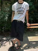 [Unisex] シックレタリングバミューダパンツ