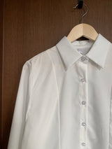 Soft Palette Panel-Cut Collar Shirt Blouse