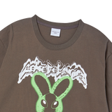 25SS NEON ALIEN RABBIT SHORT SLEEVE T-SHIRT COCOA