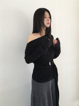クロスストラップドレープT