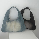 Roto vintage cut washed denim shoulder bag