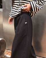 One-pin tuck strap balloon cotton pants