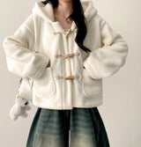 Fling fleece hood tteokbokki coat