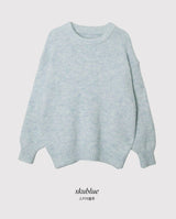 #Cozy Hairy Pastel Wool Loose Fit Knit (5color)