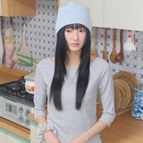 cozy stripe reversible beanie sky blue