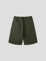 VIR Style Cotton Pin-Tuck Wide Bermuda Shorts