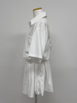 [Belt SET] Romi Collar Pleated Mini One Piece