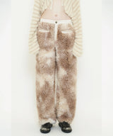 FAKE FUR STRAIGHT PANTS