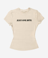 JUST ONE BITE Slim-Fit Tee #Skin